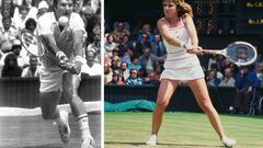 Jimmy Connors y Chris Evert de Estados Unidos. 