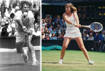 Jimmy Connors y Chris Evert de Estados Unidos.