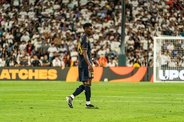 Aurélien Tchouameni, durante el partido contra el Milan.