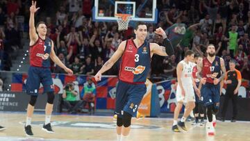 Baskonia y Madrid, durante el partido