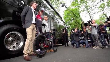 Jim Ratcliffe, Chris Froome y Dave Brailsford. 