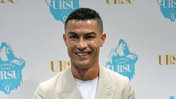 Cristiano Ronaldo y Aguas Minerales de Ávila
presentan URSU, un agua alcalina mineral natural y antioxidante, a 7 de junio de 2023, en Madrid (España)
FUTBOLISTA;FUTBOL;GENTE
Raúl Terrel / Europa Press
07/06/2023