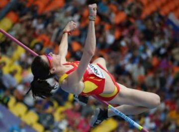 Ruth Beitia durante la competición.