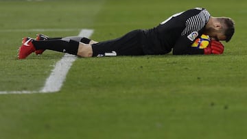 El portero del Atlético de Madrid, Jan Oblak, durante un partido.