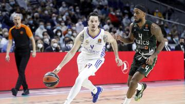 24/01/22 PARTIDO BASKET BALONCESTO 
 EUROLEAGUE EUROLIGA REGULAR SEASON 19
 REAL MADRID - UNICS KAZAN 
 THOMAS HEURTEL LORENZO BROWN 