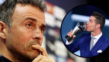 Palo de Luis Enrique a Cristiano tras ganar el 'The Best'