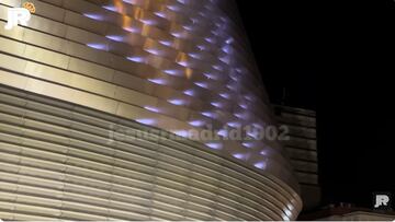 ¡El exterior del Bernabéu se ilumina!