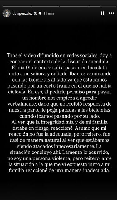 Daniel González protagonizó violenta pelea callejera y explicó el motivo: “Mi reacción...”