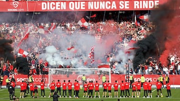 La afición del Sevilla en el Ramón Sánchez-Pizjuán.