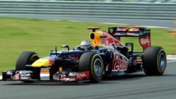 El piloto alemán de Red Bull durante la calificación en la India.