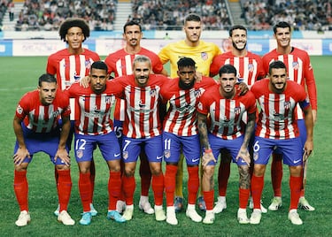 Grbic; Azpilicueta, Savic, Witsel, Mario Hermoso, Lino; Koke, De Paul, Lemar; Griezmann y Morata.