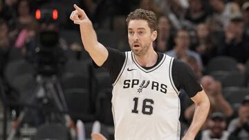 Pau Gasol, en el último partido con los San Antonio Spurs.