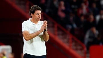 Aitor Karanka durante el partido ante el Sporting.