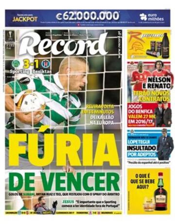 Portadas de la prensa mundial