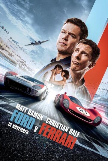 Es una película biográfica estadounidense dirigida por James Mangold, protagonizada por Christian Bale y Matt Damon. La cinta narra la historia dell visionario automovilístico Carroll Shelby y su conductor británico Ken Miles reciben la misión de construir un nuevo automóvil con el fin de derrocar el dominio de Ferrari en el Campeonato del Mundo de Le Mans de 1966. Actualmente en cines.