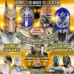 Cartel completo para CMLL Homenaje a Dos Leyendas 2025
