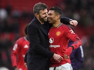 Michael Carrick led Manchester United to another massive win in the race for Champions League position, and tipped his cap to Casemiro after the match.