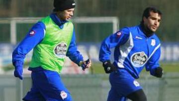 <b>INTENSA SESIÓN. </b>La buena noticia ayer en Abegondo fue ver con el grupo a Lassad, Bruno Gama, Zé Castro y Pablo Álvarez. Lo mejor de todo es que Oltra diseñó una exigente sesión de trabajo y los cuatro jugadores que salían de lesión aguantaron el fuerte ritmo de entrenamiento junto al resto de sus compañeros.