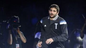 Ricky Rubio, antes del partido ante los Pistons. Ahora estará alejado de las canchas por un tiempo estimado a dos semanas.