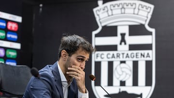 Alejandro Arribas, presdidente del FC Cartagena, se presenta en rueda de prensa, Estadio Cartagonova, Cartagena, Region de Murcia, Spain, 09 Enero 2026