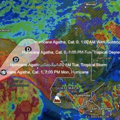 Tormenta Tropical Agatha: cuánto puede llegar a durar y qué pronóstico tiene