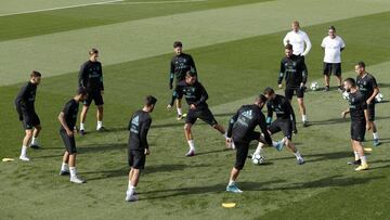 16/09/17 ENTRENAMIENTO REAL MADRID THEO HERNANDEZ NACHO ISCO SERGIO RAMOS LUCAS VAZQUEZ GRUPO