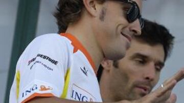 <b>Contento</b>. El piloto español de Renault, Fernando Alonso, se mostró "contento" con el trabajo que realizó hoy en las dos sesiones de entrenamientos libres del Gran Premio de Hungría