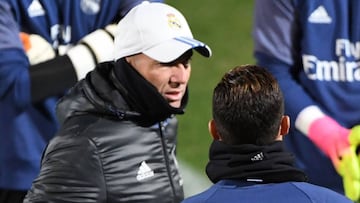 Zidane durante un entrenamiento. 