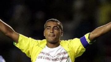Romario se despide de la selección con un gol y entre lágrimas