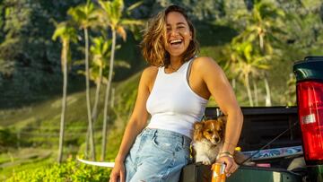 Carissa Moore poses for a portrait for the Red Bull Summer Edition in Oahu, Hawaii, USA on January 20, 2022 // Zak Noyle / Red Bull Content Pool // SI202203180547 // Usage for editorial use only // 