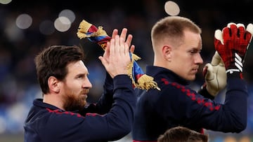 Messi y Ter Stegen. 