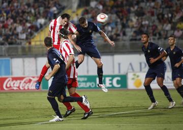 Ante el Universidad de Las Palmas el charrúa marcó su primer gol en competición copera.