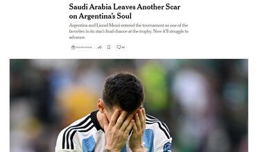 La derrota de Argentina, portada mundial