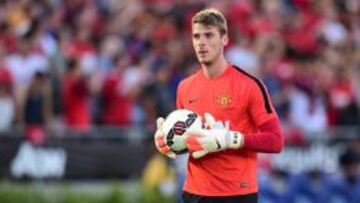 David de Gea, en un partido con el Manchester United.