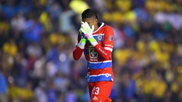 during the Semi-Final second leg match between America and Cruz Azul as part of the Liga BBVA MX, Torneo Clausura 2025 at Ciudad de los Deportes Stadium on May 18, 2025 in Mexico City, Mexico.