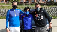 Los &lsquo;runners&rsquo; Antonio Bendala, Luis Flores y Jos&eacute; Carlos Galv&aacute;n, principales promotores de La Ruta del Rey de Europa.