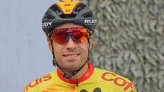 El ciclista espa&ntilde;ol Mikel Landa posa antes de los Mundiales de Ciclismo de Imola 2020.
 
 
