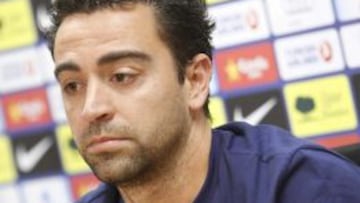 Xavi, en sala de prensa.