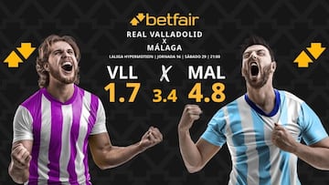 Real Valladolid vs. Málaga CF: horario, dónde ver, pronósticos y clasificación