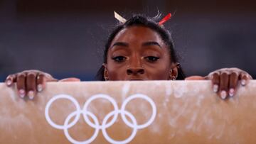 Tokyo 2020 Olympics - Gymnastics - Artistic - Women's Beam - Qualification - Ariake Gymnastics Centre, Tokyo, Japan - July 25, 2021. Simone Biles of the United States competes on the balance beam REUTERS/Mike Blake TPX IMAGES OF THE DAY
