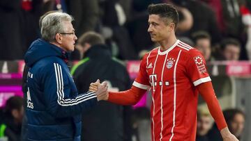 Jupp Heynckes y Robert Lewandowski.