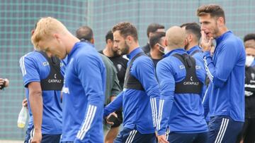 El Cádiz en un día de entrenamiento