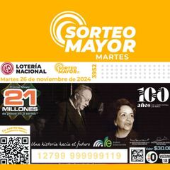 Números ganadores del Sorteo Mayor 3952 de la Lotería Nacional hoy 26 de noviembre 2024