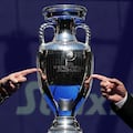UEFA Euro 2024 trophy is exhibited at an event in Athens