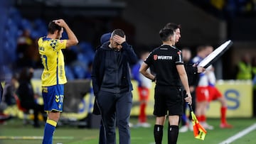 Diego Martínez durante un partido de la UD Las Palmas.
