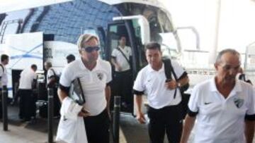 Schuster, minutos antes de embarcar hacia Alemania.