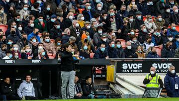 Iraola, en Mestalla.