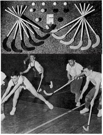 El origen exacto del floorball genera controversia ya que son tres paises los que afirman haber sido los inventores (Canad, Suecia y Estados Unidos). La versin ms difundida cuenta que surge en los a?os 50 en Estados Unidos como una prctica derivada del bandy
(deporte similar al hockey sobre hielo), y se convierte en un deporte habitual en los colegios porque permita practicarlo durante todo el a?o sin necesidad 
de patines ni hielo. En 1962 se jug el primer campeonato de Floorball en Michigan.
