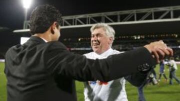 Nasser Al-Khelaifi felicita a Carlo Ancelotti por la Liga