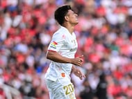 Jesus Gallardo of Toluca during the 13th round match between Queretaro and Toluca as part of the Liga BBVA MX Varonil, Torneo Clausura 2026 at La Corregidora Stadium, on April 04, 2026 in Santiago de Queretaro, Mexico.